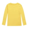 thumbnail image 1 of TIEVOSA Garçons Filles Automne Manches Longues T-Shirt Uni à Imprimés Hauts pour 6-7 Ans (Jaune), 1 of 4
