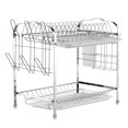 thumbnail image 1 of Zootealy Carbon Steel Dish Rack Storage Rack for Dishes Kitchen Rack Kitchen Sink Drying Shelf Bowl Holder Tool Holder Storage Box with Chopsticks Holder Cup Holder, 1 of 8