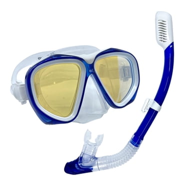 SCAUP Ensemble de Plongée en Apnée Coral Pro - Masque de Plongée Miroir et Trousse de Plongée à Sec, pour Adultes