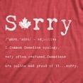 thumbnail image 2 of Mens Sorry Definition T Shirt Funny Canada Apology Tee (Heather Red) - S, 2 of 3