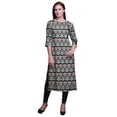 thumbnail image 1 of Bimba Robes Longues Droites pour Femmes Imprimées Manches 3/4 Vêtements Indiens, 1 of 6