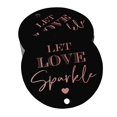 thumbnail image 1 of Inkdotpot Pack Of 100 Let Love Sparkle Wedding Favor Paper Tags Craft Real Rose Gold Foil Hang Tags, 1 of 6