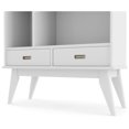 thumbnail image 4 of Simpli Home Draper Solid Hardood 64 " x 35 " Mid-Century Modern Bookcase and Storage Unit in White, 4 of 6