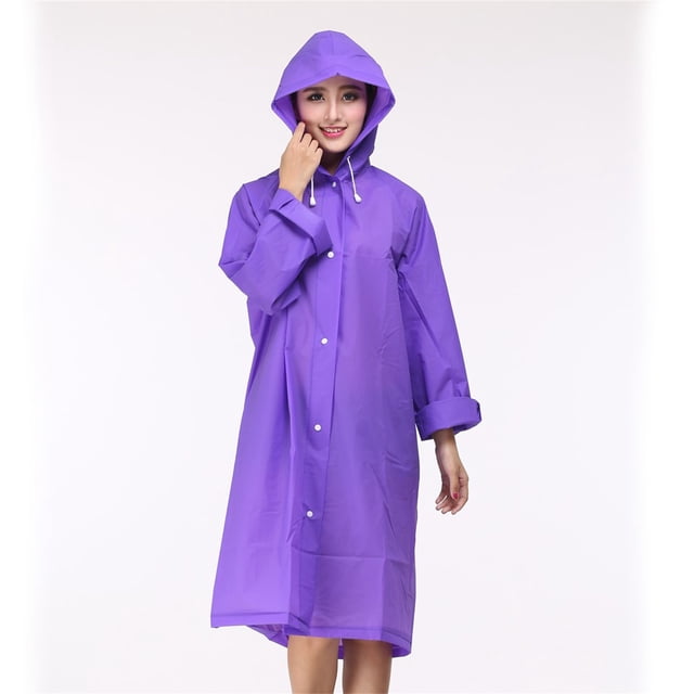Imperméables pour Adultes Réutilisables, Ponchos de Pluie en EVA Légers Manteau de Pluie Imperméable Équipement de Pluie pour Hommes et Femmes avec Capuchon et Cordon de Serrage