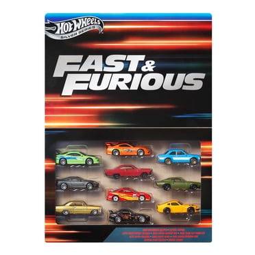 Hot Wheels Fast & Furious-Themed 10-Pack, Set of 10 1:64 Toy Cars (Styles May Vary)