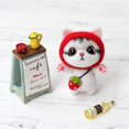 thumbnail image 3 of 1 Set 3D Cartoon Cute Needle Felting Felting Wool for Children DIY Decor Red, 3 of 9