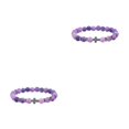 thumbnail image 1 of Wweixi Unique Fashionable Beaded Cross Bracelets For Trendsetters Comfortable To Wear Purple weathering 2Set, 1 of 6