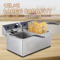 thumbnail image 2 of BeesClover Friteuse Électrique en Acier Inoxydable, Comprend Panier et Couvercle, Protection contre la Surchauffe, Idéale pour un Usage en Restaurant Ou en Cuisine, 2 of 6