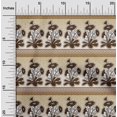 thumbnail image 1 of oneOone Polyester Lycra Tan Fabric Geometric|Leaves & Floral Block Sewing Craft Projects Fabric Prints By Yard 56 Inch Wide, 1 of 4