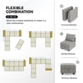 thumbnail image 4 of HONBAY Convertible Modular Sectional Sofa Bed Modern U-Shape or L-shape Couch with Storage, Grey, 4 of 7