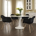 thumbnail image 2 of Heavenly Collection Black Plastic Bucket Chair SET OF 2, 2 of 6