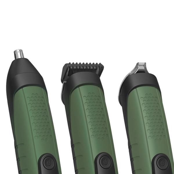 Tondeuse Conair tout‑en‑un pour barbe et moustache, rechargeable, avec lame U en acier inoxydable et 13 guides de coupe
