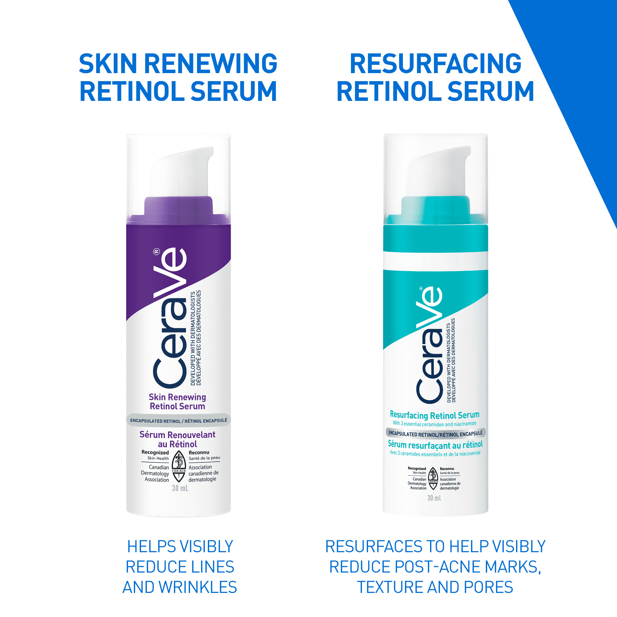 CeraVe Sérum Rénovateur au Rétinol, Sérum Visage avec Rétinol Encapsulé pour Marques Post-Acné, 30 ml