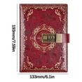 thumbnail image 3 of Meitianfacai Vintage B6 Notebook Password-protected Journal Lockable Diary Notebook Student Stationery B6 Size Journal Notebook Style Password Diary Locking N, 3 of 7