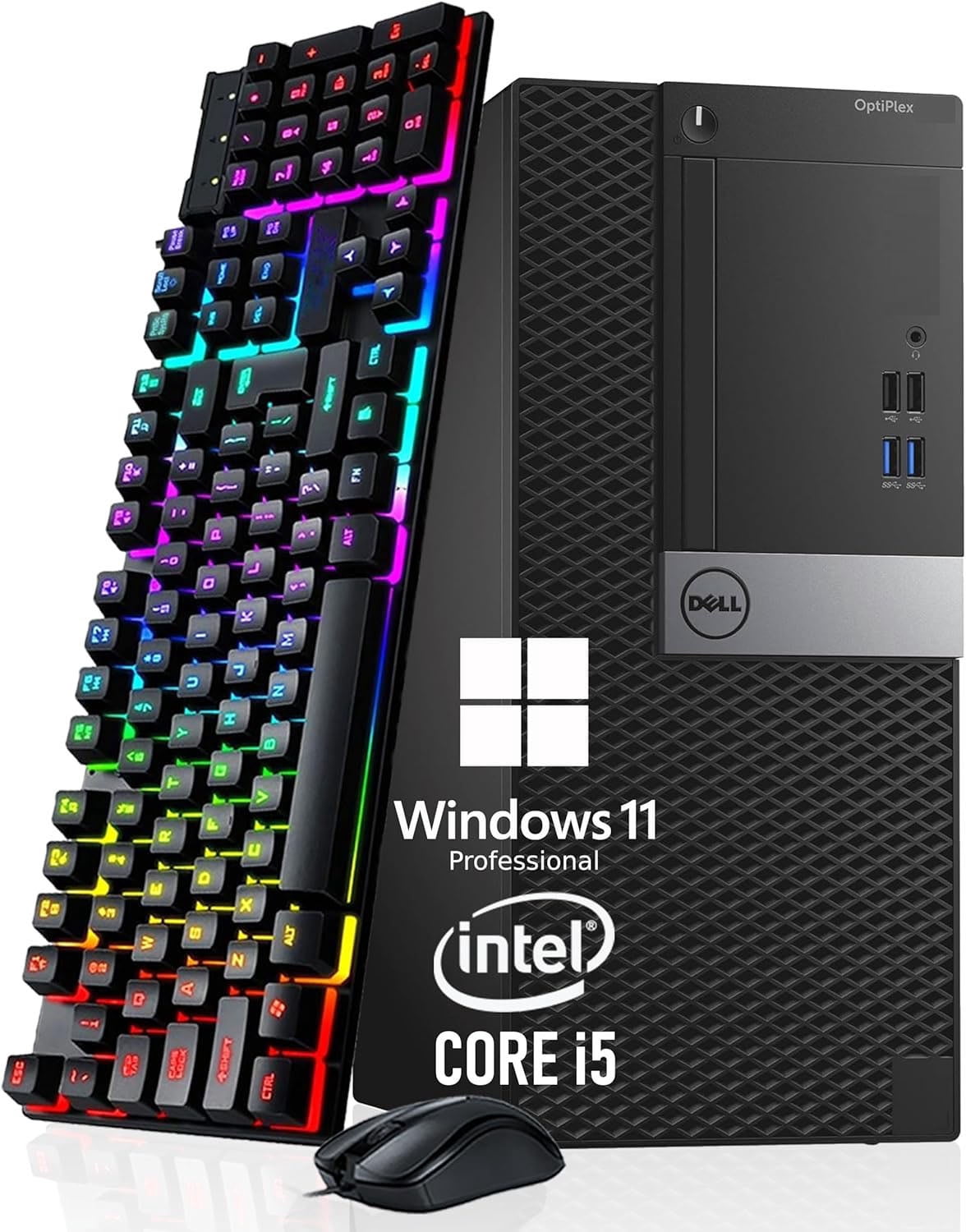 Dell Optiplex Business Desktop PC Computer ~ Intel Core i5 Processor 3.20 GHz, 16 GB RAM, 512 GB SSD, WiFi, Bluetooth Windows 11 Pro