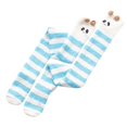 thumbnail image 2 of Chaussettes en Molleton Corail pour Femmes au-Dessus du Genou Épaissies Chaudes Serviette de Sommeil Chaussettes Rayées, 2 of 3