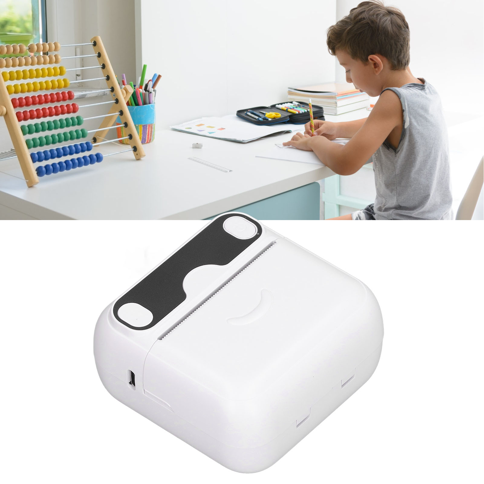 Wrong Question Printer, Inkless White Handheld Multi Purpose Portable Pocket Wrong Question Printer  For Students For Notes
