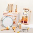 thumbnail image 2 of Qocolhg Toddler Musical Instruments, 7 Pcs Set Montessori Musical Toys, Musical Instruments for Toddlers 3+, Neutral Colors Wooden Percussion Instruments Set, Suitable for Education for 3+ Children, 2 of 9