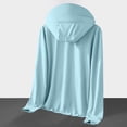 thumbnail image 5 of CFLVAEK Chandails à Capuchon de Protection Solaire pour Femmes Grande Taille UPF 50+ à Manches Longues, Chandails de Soleil à Fermeture Éclair Complète, Chandail d'Été pour la Randonnée en Plein Air, 5 of 5