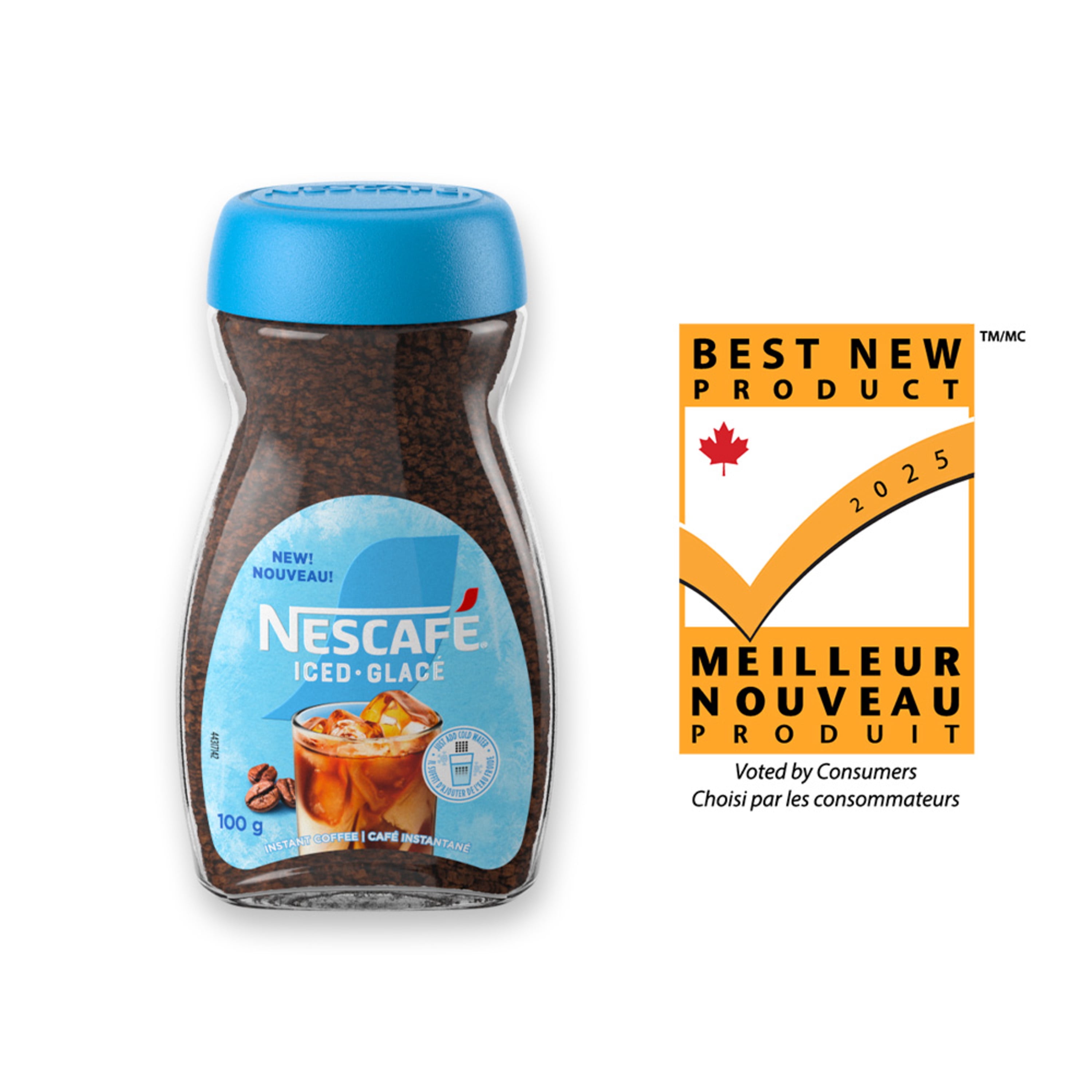 NESCAFE Iced Instant Coffee, No Hot Water Needed, Add to Cold Water or Milk