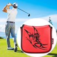 thumbnail image 2 of facefd Couvre-Maillet de Golf Universel pour Putter, Couvre-Chef Carré, Fermeture Magnétique, Protection, Papillon Rouge, 2 of 5