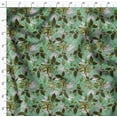 thumbnail image 4 of Soimoi Green polyester Crepe Fabric Artistic Leaves Print Sewing Fabric Yard 52 Inch Wide, 4 of 5