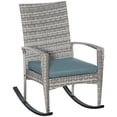 thumbnail image 1 of Outsunny Outdoor PE Rattan Rocking Chair with Cushion Mixed Grey, 1 of 10