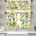 thumbnail image 1 of Lemon Fruits Kitchen Curtains Flower Leaves Window Curtains and Valances Set 36 Inch, Summer Tropical Short Tier Curtain for Kitchen, Fruit Background Small Kitchen Decor, 1 of 5