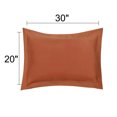 thumbnail image 2 of PiccoCasa Soft 1800 Microfiber Oxford Pillowcases 2Pcs, Queen Orange Red, 2 of 8