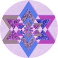 thumbnail image 1 of Ahgly Tapis d'Intérieur Lavable en Machine Carré Transitionnel Fleur Rose, 3 Pieds Carré, 1 of 7