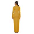 thumbnail image 3 of TopLLC Longues Robe à Manches à Col Rond pour Femme Décontractée Couleur Col Montant Manches Longues Extensible Ajustée Longue Robe Haut pour Femme, 3 of 7