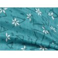 thumbnail image 4 of oneOone Rayon Turquoise Blue Fabric Texture & Triangle Geometric Craft Projects Decor Fabric Printed By The Yard 56 Inch Wide, 4 of 5