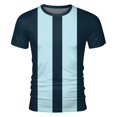 thumbnail image 3 of BOBOGOJP T-Shirt Homme Coupe Régulière Manches Courtes Col Rond (Bleu,3TG), 3 of 4