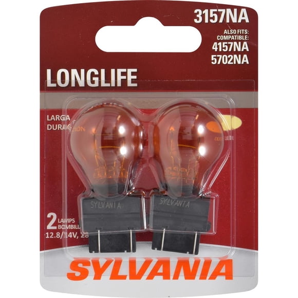 Sylvania Silverstar Backup Light Bulb 3157NALL.BP2 Long Life; 3157; Natural Amber; Set Of 2; Blister Pack
