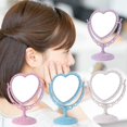 thumbnail image 4 of ORUYROP 2Sides Heart-shaped Makeup Mirror 360 Rotatabling Stand Table Cosmetic Mirror Dresser (Beige), 4 of 4