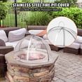 thumbnail image 2 of VEVOR Firepit Spark Screen Lid, 40" Diameter, Outdoor Firepit Ring Cover Round Accessories, Fire Pit Metal Cover, Easy-Opening, 2 of 9