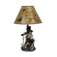thumbnail image 1 of Pirate Skeleton Table Lamp, 21 Inch with Treasure Map Shade Halloween, 1 of 10