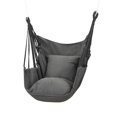 thumbnail image 3 of Chaise Hamac Chaise Suspendue en Corde pour Extérieur Intérieur Siège de Hamac de Camping Robuste Gris, 3 of 9