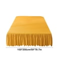 thumbnail image 3 of HHBEAUTY Solid Color Bed Skirt, Wrap-Around Elastic Ruffled Eyelet Bed Skirt Full Size Dust Ruffle, Bed Sheet Dirtproof Non-slip Protective Cover Cover, 59.1x78.7", 3 of 6