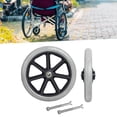 thumbnail image 4 of facefd 2x Front Wheel 8inch Bearing Casters for Wheelchairs Rollators Walkers Gray, 4 of 9