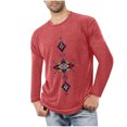thumbnail image 1 of Styesk Chemises pour Hommes Hommes Sports Mise en Forme Maison Noël Pyjama Imprimé T-shirt Manches Longues Col Rond, 1 of 3