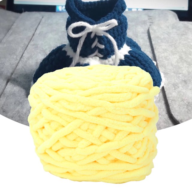 Zaqw Terylene Wool Yarn, Ice Strip Yarn for Blanket Knitting, 1 Ball