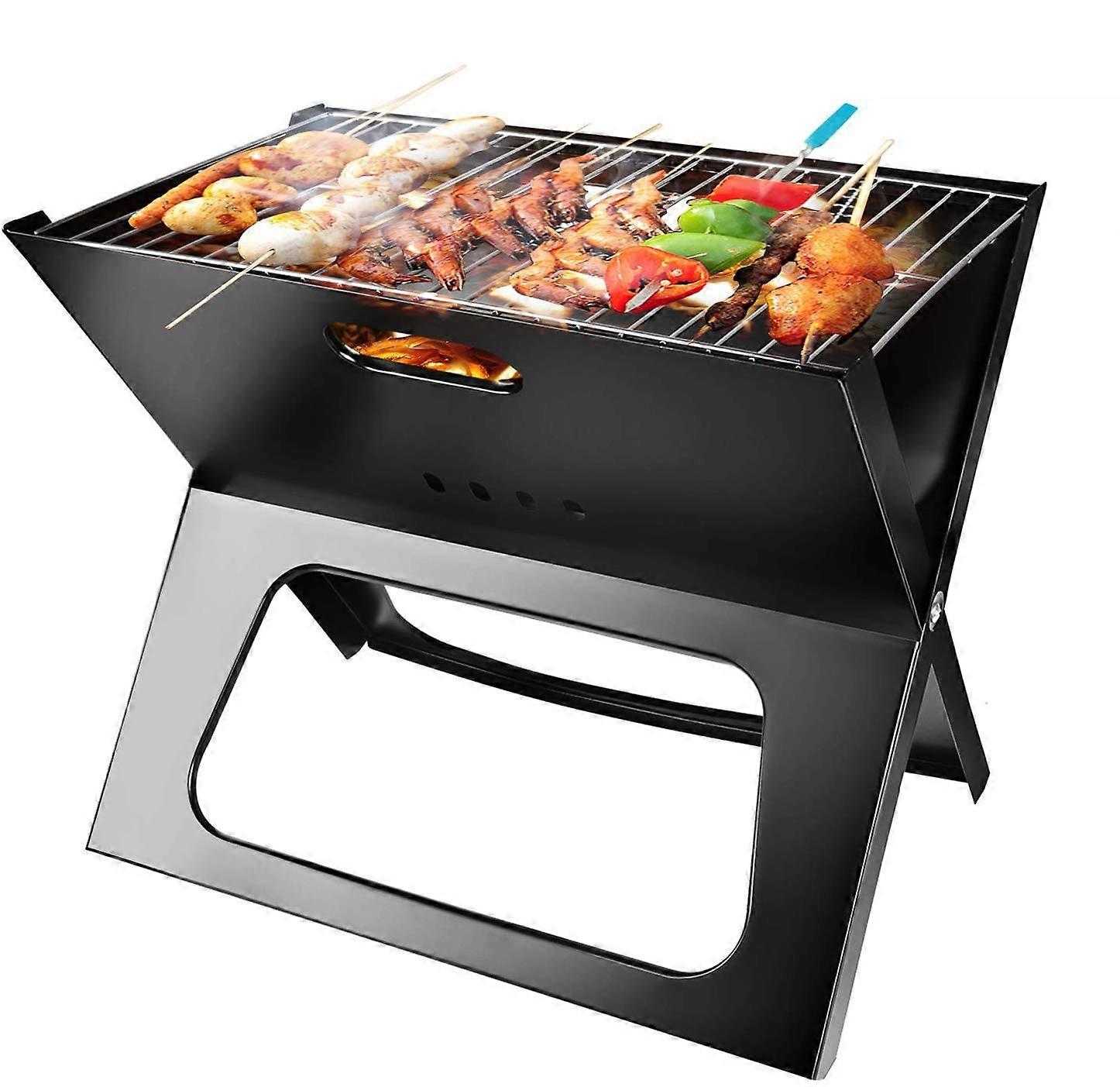 Charcoal Grill, Spacesaving Foldable BBQ Barbecue Grill, Large Grilling and Surface Capacity Grill for Camping, Travel, Garden, Outdoor
