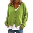 thumbnail image 1 of Women's Button Solid Knit Sweater Cardigan Long Sleeved Jacket, 1 of 1