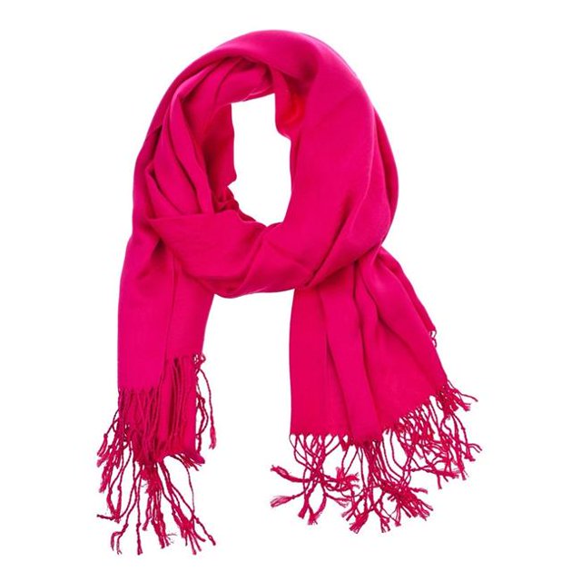 Best Desu PTSHOTP Pashmina Tassel Scarf Wrap Shawl Hot Pink