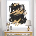 thumbnail image 2 of Designart Dérive or et noir I Art mural encadré, 2 of 3