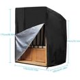 thumbnail image 2 of Housse de Protection pour Chaise de Plage en Tissu Oxford Strandkorb Imperméable et Ripstop 135X105X175 / 140 cm, 2 of 5