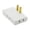 White, variant on 3 Way Outlet Extender Portable Flat Pin Plug Adapter for Household Wall