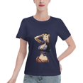 thumbnail image 1 of T-Shirt Basique à Manches Courtes pour Femme une Pièce Robin, 1 of 6