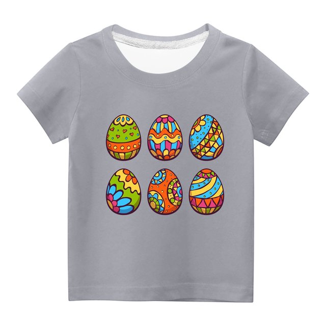 Chemises pour Filles Tout-Petits Enfants Garçons Filles Mignon Col Rond Imprimé Manches Courtes Haut